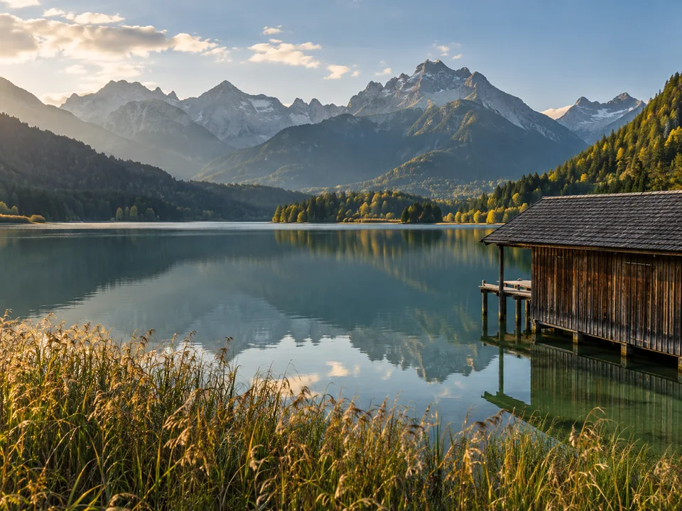 Landscape source photo for a warm lighting edit example