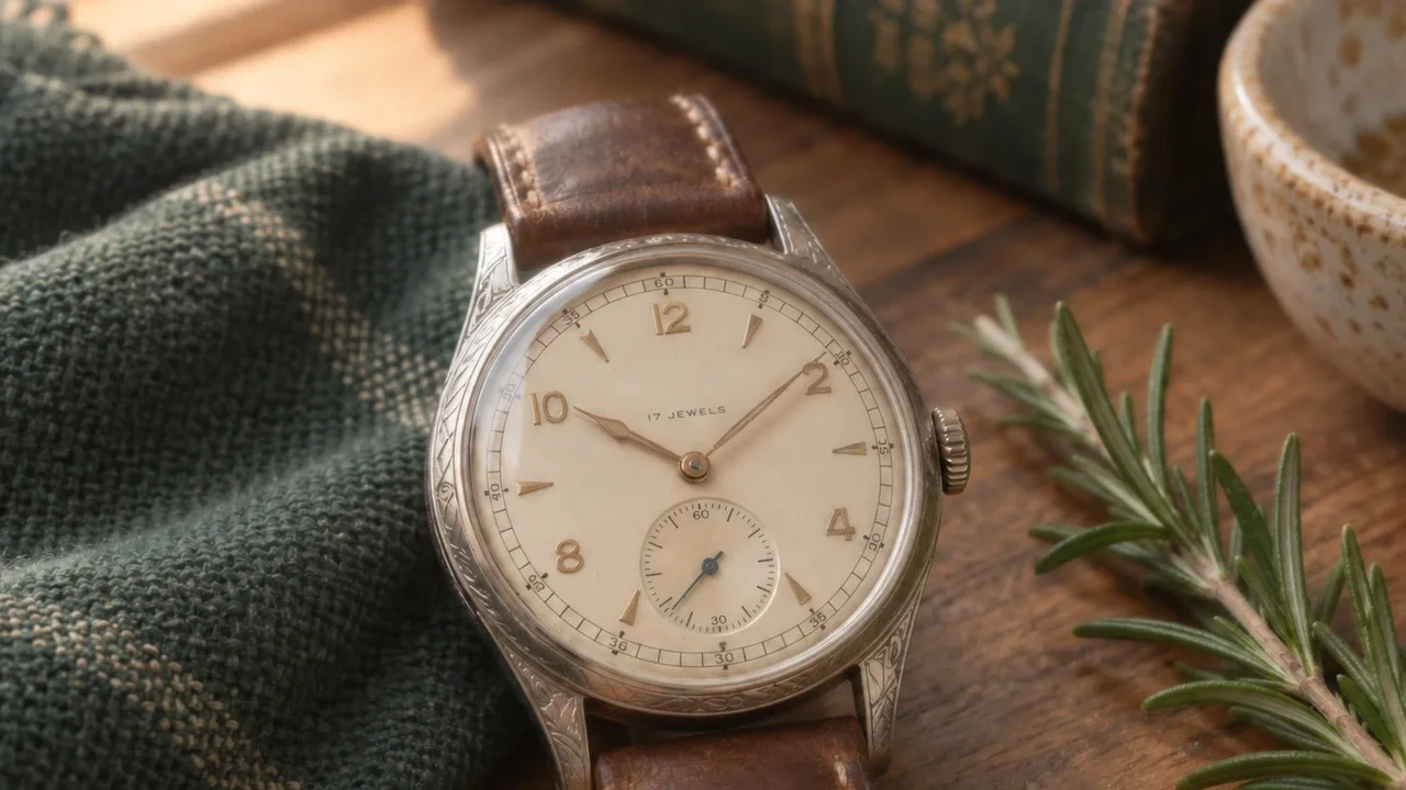 Softened mechanical wristwatch compared with the original sharper reference