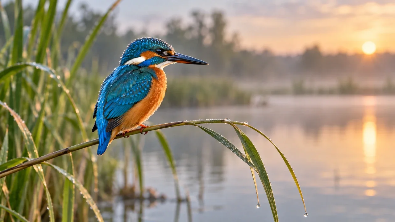 Higher-resolution reference detail for the kingfisher sample